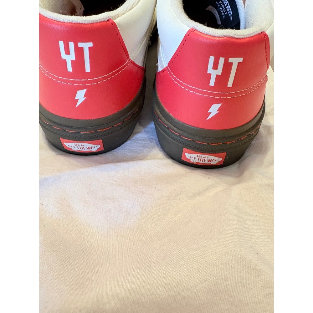 Vans‎ Skate BMX Mid Top White Red Lightning Bolt Shoes Mens - Picture 3 of 6